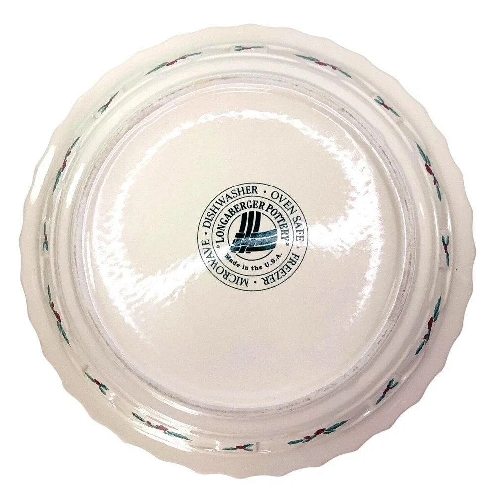 Longaberger Pottery TRADITIONAL HOLLY 10